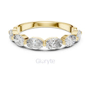 Oval Cut Half Eternity Ring