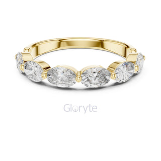 Oval Cut Half Eternity Ring