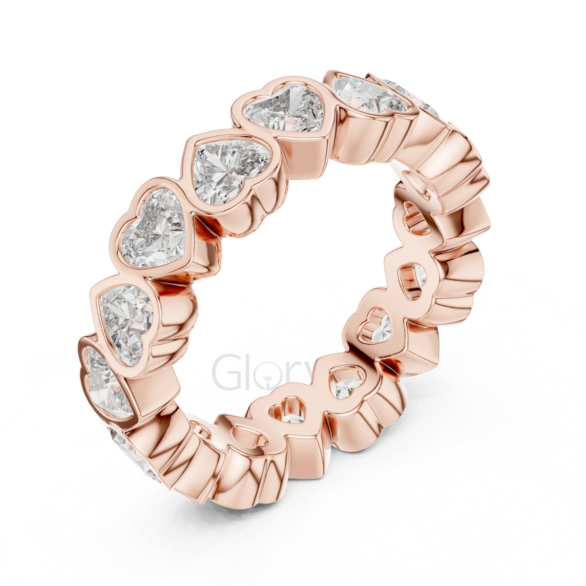 Heart Cut Diamond Eternity Band