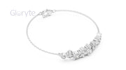 Cluster Round Cut Diamond Bracelet