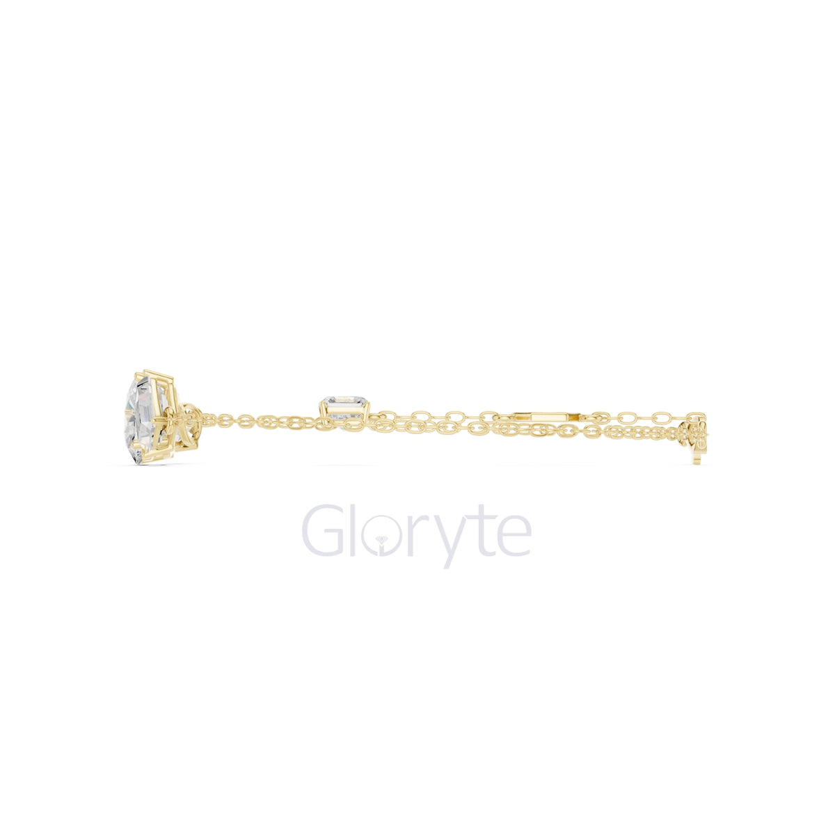 Three-Stone Diamond Tail Bracelet