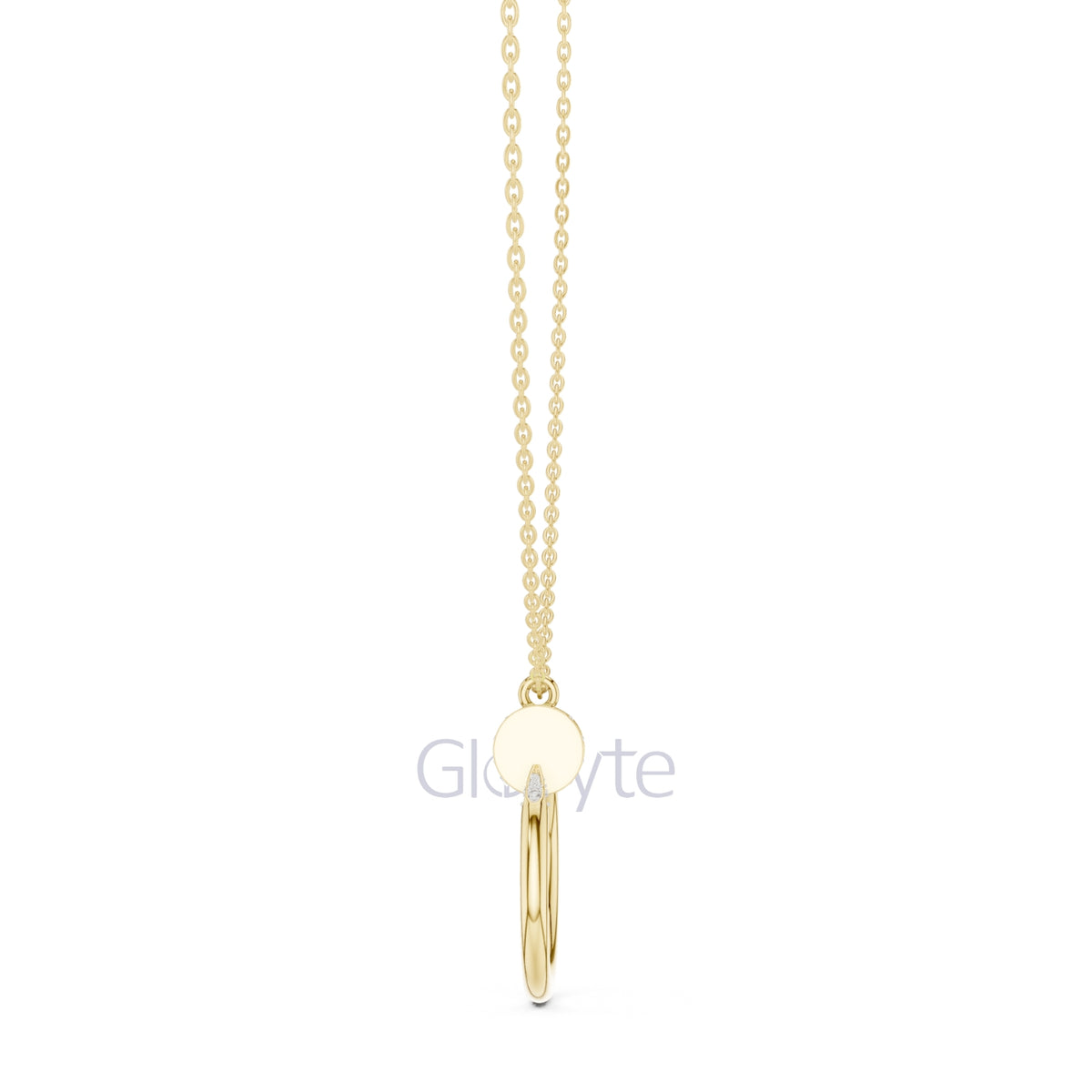 Circle Diamond Accent Pendant Necklace
