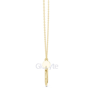 Circle Diamond Accent Pendant Necklace