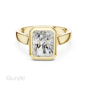 Bezel Set Diamond Solitaire Ring | Modern Elegance