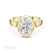 Bezel Set Diamond Solitaire Ring | Modern Elegance