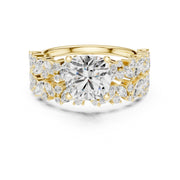 Floral & Round Diamond Cluster Ring – 3.70 CTW