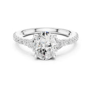 1 Carat Three-Stone Diamond Rings With Pave Band