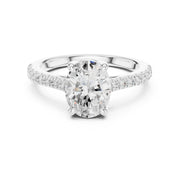 Diamond Solitaire Ring with Side Accents