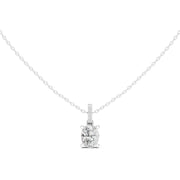Diamond Solitaire Bezel Pendant Necklace (1.50ct) with Chain