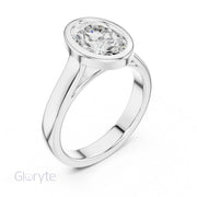 Bezel Set Diamond Solitaire Ring | Modern Elegance