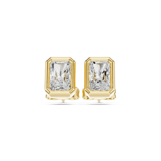 Elegant Bezel Diamond Stud Earrings