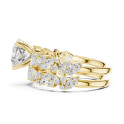 Floral & Round Diamond Cluster Ring – 3.70 CTW