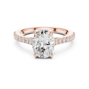 Diamond Solitaire Ring with Side Accents