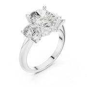 Three-Stone Diamond Engagement Ring | 2.5ct Center with Round Side Stones