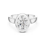 Bezel Set Diamond Solitaire Ring | Modern Elegance