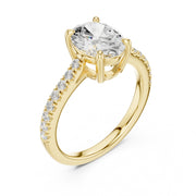 Diamond Solitaire Ring with Side Accents