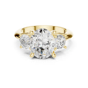 Three-Stone Diamond Engagement Ring | 2.5ct Center with Round Side Stones