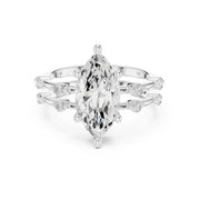 Diamond Bridal Set with Side Stones – 2.86 Carat
