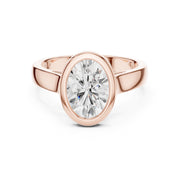 Bezel Set Diamond Solitaire Ring | Modern Elegance