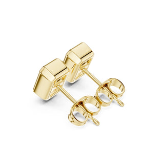 Elegant Bezel Diamond Stud Earrings