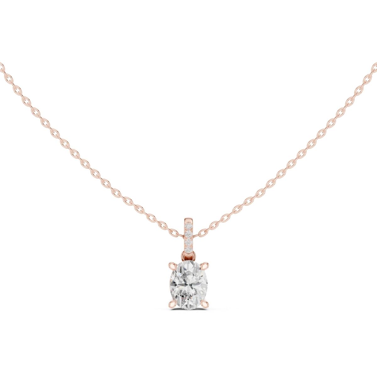 Diamond Solitaire Bezel Pendant Necklace (1.50ct) with Chain