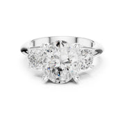 Three-Stone Diamond Engagement Ring | 2.5ct Center with Round Side Stones