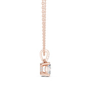 Diamond Solitaire Bezel Pendant Necklace (1.50ct) with Chain