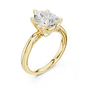 Elegant 2.5ct Solitaire Diamond Ring with Accent Side Stones
