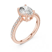 Diamond Solitaire Ring with Side Accents