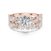 Floral & Round Diamond Cluster Ring – 3.70 CTW