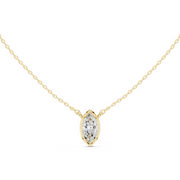 Diamond Solitaire Bezel Pendant Necklace