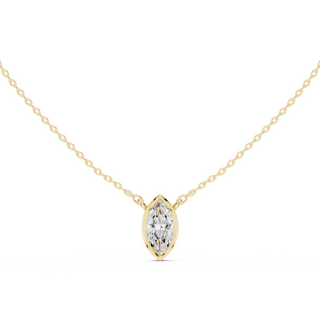 Diamond Solitaire Bezel Pendant Necklace