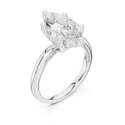 Elegant 2.5ct Solitaire Diamond Ring with Accent Side Stones