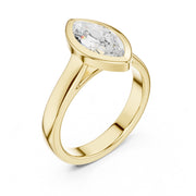Bezel Set Diamond Solitaire Ring | Modern Elegance
