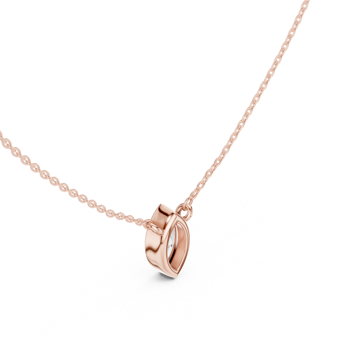 Diamond Solitaire Bezel Pendant Necklace