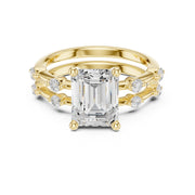 Diamond Bridal Set with Side Stones – 2.86 Carat