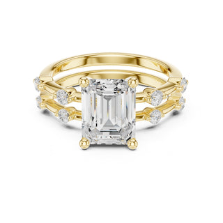 Diamond Bridal Set with Side Stones – 2.86 Carat