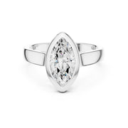 Bezel Set Diamond Solitaire Ring | Modern Elegance