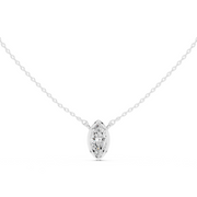 Diamond Solitaire Bezel Pendant Necklace
