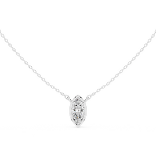 Diamond Solitaire Bezel Pendant Necklace