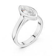 Bezel Set Diamond Solitaire Ring | Modern Elegance