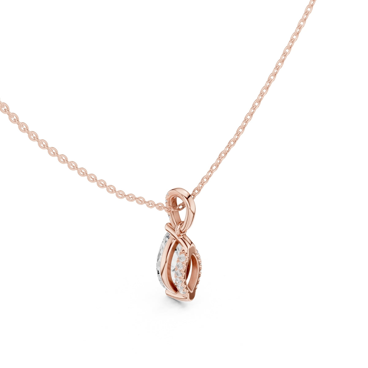 Diamond Solitaire Bezel Pendant Necklace (1.50ct) with Chain
