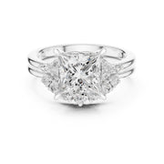 Diamond Bridal Set Ring with Marquise & Round Accent Diamonds