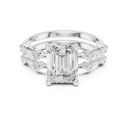 Diamond Bridal Set with Side Stones – 2.86 Carat