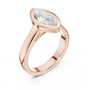 Bezel Set Diamond Solitaire Ring | Modern Elegance