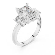 Three-Stone Diamond Engagement Ring | 2.5ct Center with Round Side Stones