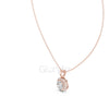 Round Halo Diamond Pendant Necklace