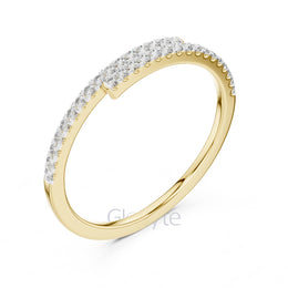 Double Row Petite Diamond Wedding Band
