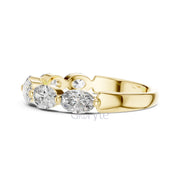 Oval Cut Half Eternity Ring