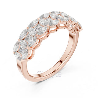 Nature Inspired Marquise Diamond Band Ring